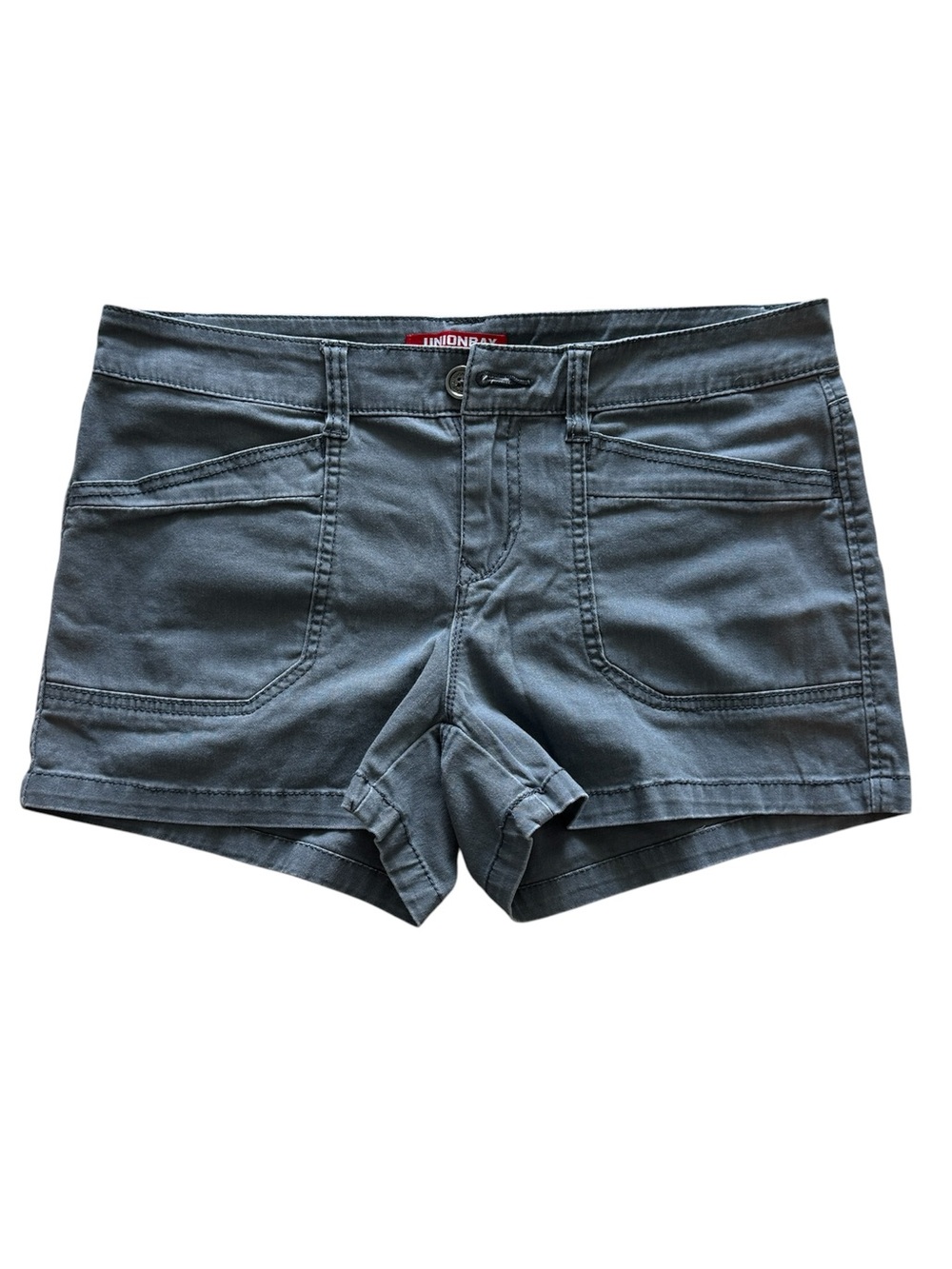 Unionbay Gray Utility Shorts Women’s Size 11 Low Rise Cargo Casual Y2K